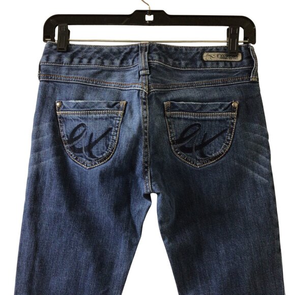 Express Jeans Women’s 0 Blue Stella Boot Cut Regular Fit Low Rise Denim Bootcut - Picture 5 of 10